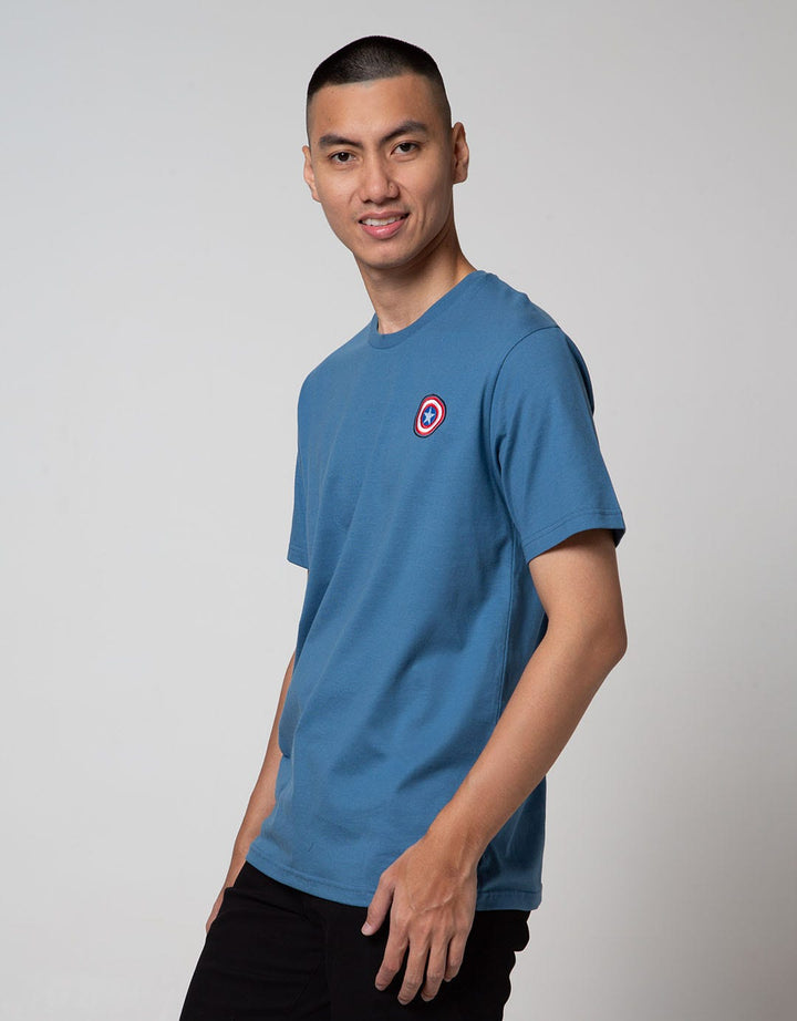Marvel Short Sleeve T-Shirt Print Logo Capt America