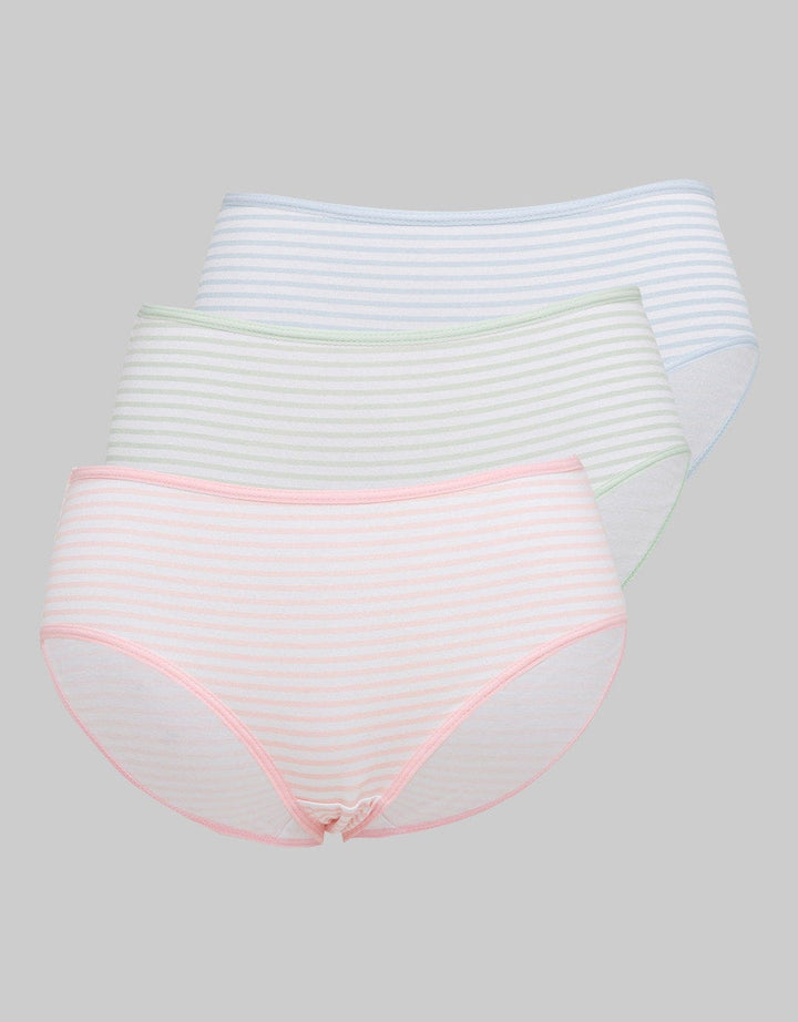 Nevada Midi Briefs Panty Box Print Stripe (3 Colors)