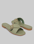 Nevada Slip On Woman Cross Buckle Strap