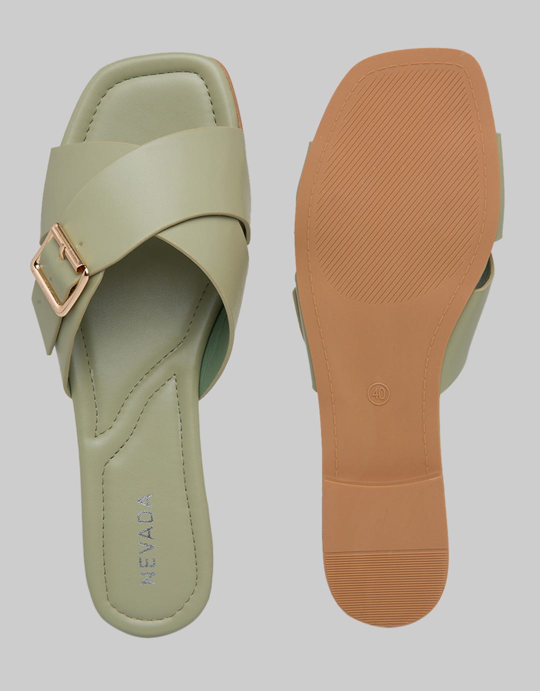 Nevada Slip On Woman Cross Buckle Strap