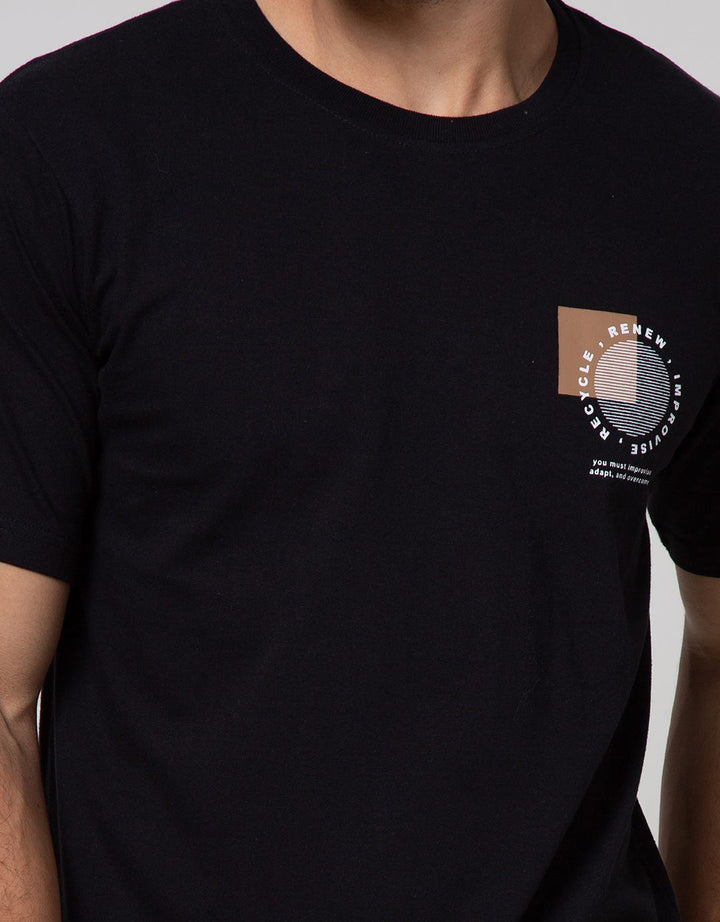 T Zone Short Sleeve T-Shirt Print Imaginery Letter Urban Style