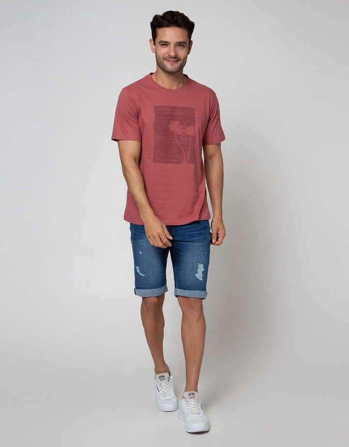 T Zone Short Sleeve T-Shirt Nature Theme Abstract