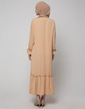 Annisa Long Sleeve Maxi Dress With Triangle Bottom Panel