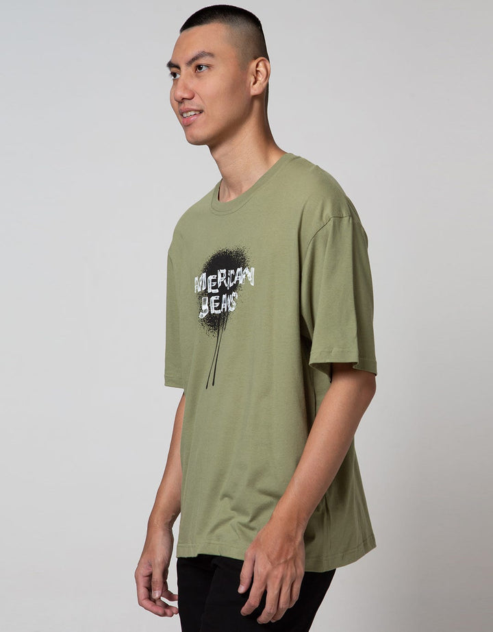 American Jeans Short Sleeve T-Shirt Oversized Tee Spray Paint