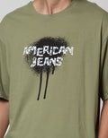 American Jeans Short Sleeve T-Shirt Oversized Tee Spray Paint