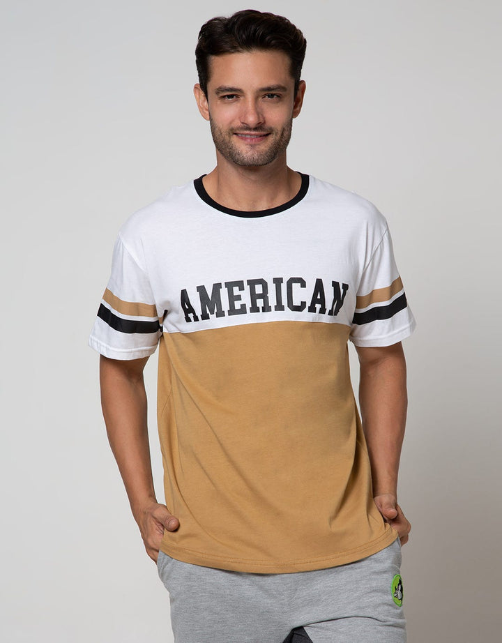 American Jeans Short Sleeve T-Shirt Tee Cns Striped