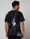 American Jeans Short Sleeve T-Shirt Tee Fullprint Broken Glass