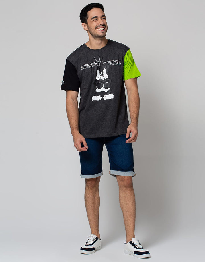 American Jeans Short Sleeve T-Shirt Tee Mickey Angry