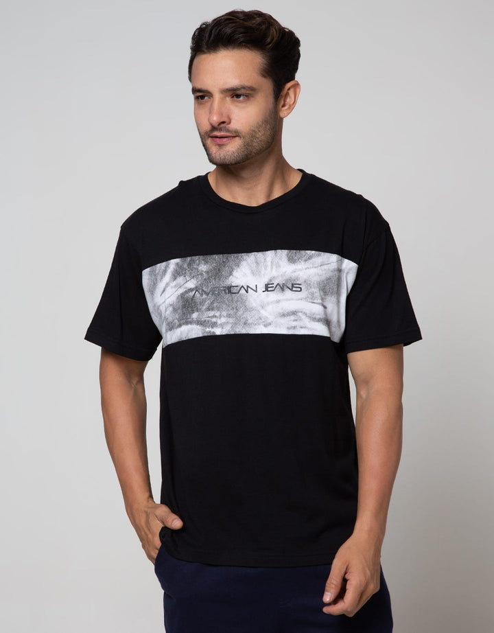 American Jeans Short Sleeve T-Shirt Tee Tie Dye Block