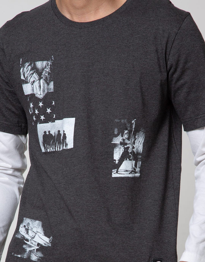 American Jeans Long Sleeve T-Shirt Tee Photoprint Freedom