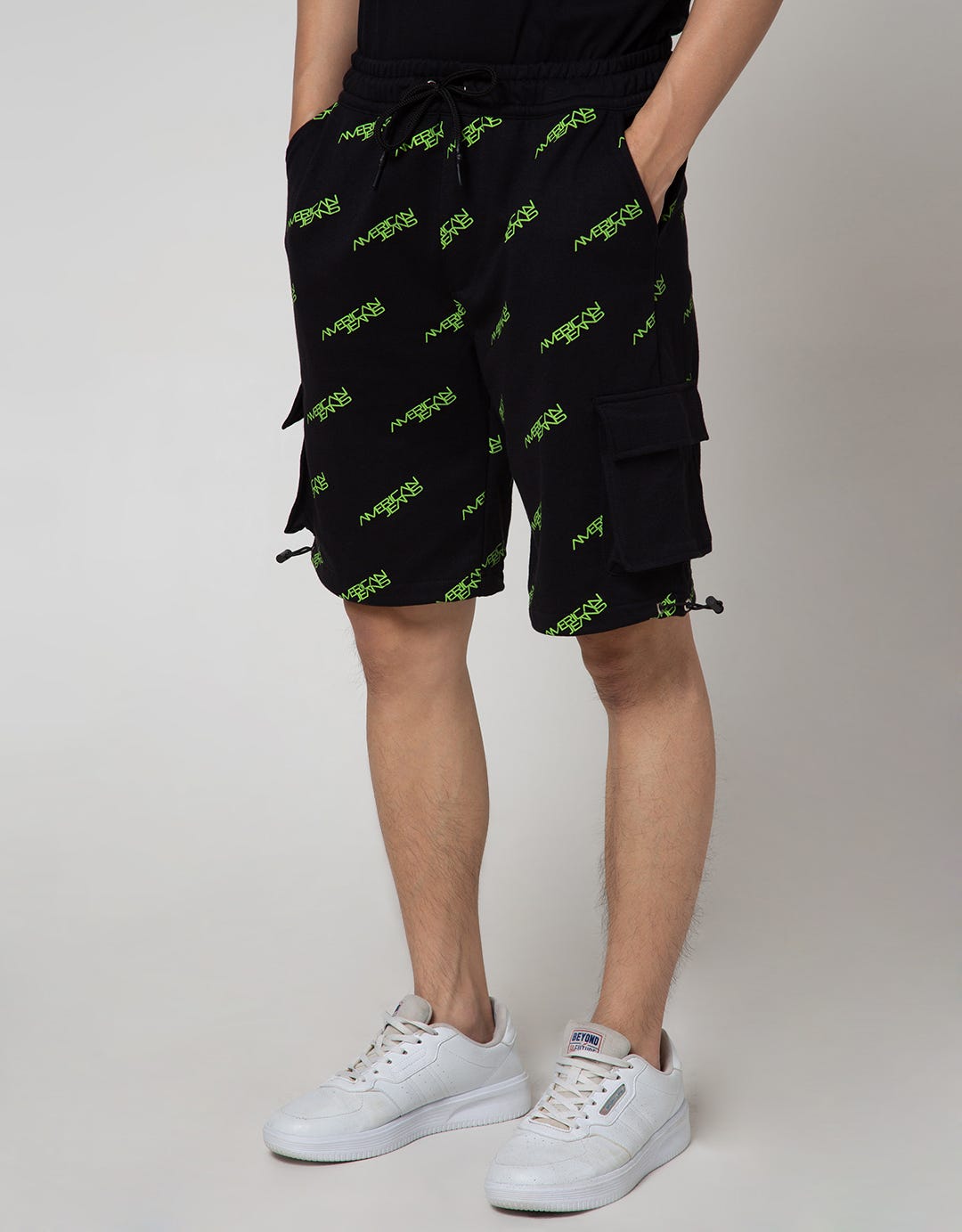 American Jeans Short Pants Fullprint Wording Cargo