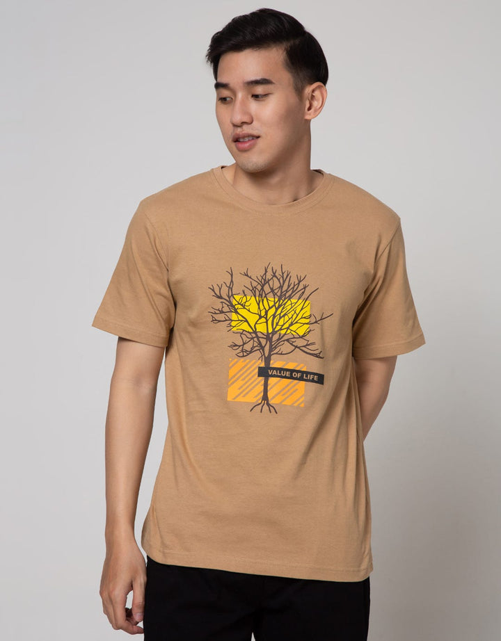 T Zone Short Sleeve T-Shirt Print Captivating Nature Theme Life