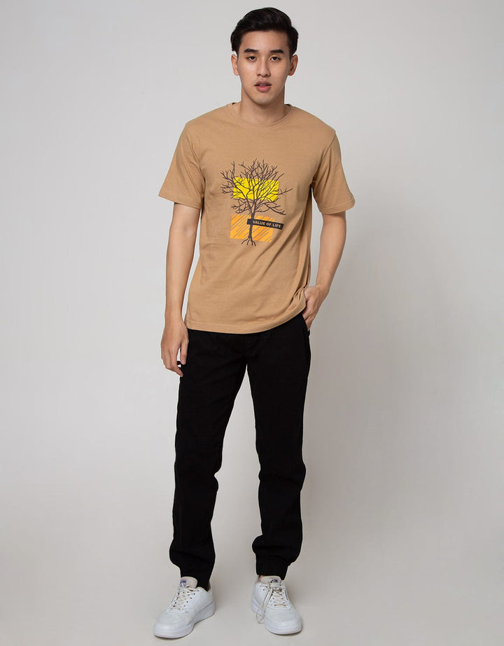 T Zone Short Sleeve T-Shirt Print Captivating Nature Theme Life