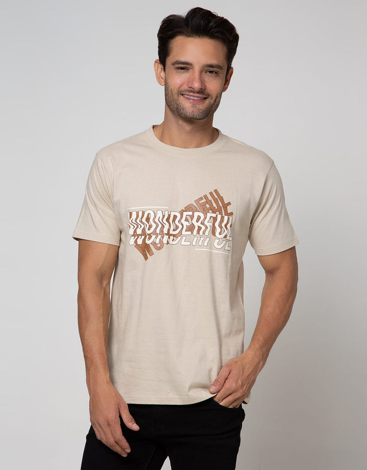 T Zone Short Sleeve T-Shirt Print Theme Statement Wonderful