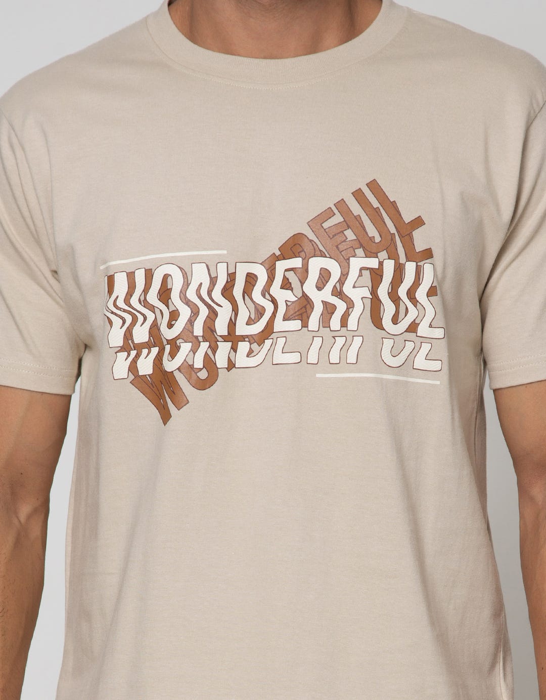 T Zone Short Sleeve T-Shirt Print Theme Statement Wonderful