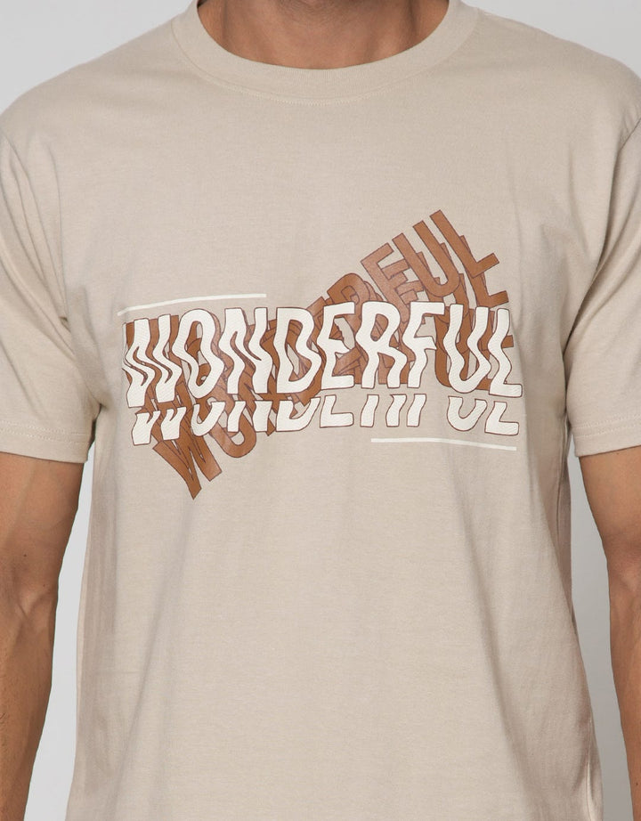 T Zone Short Sleeve T-Shirt Print Theme Statement Wonderful