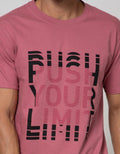 T Zone Short Sleeve T-Shirt Print Theme Statement Push Your Limit
