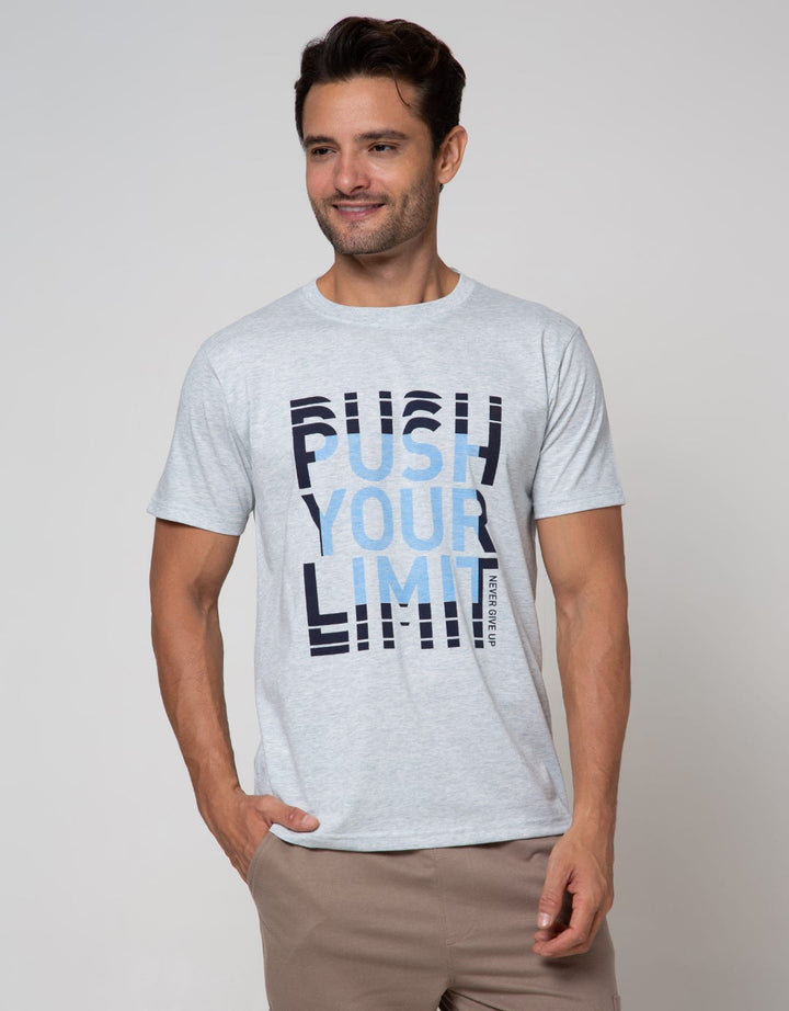 T Zone Short Sleeve T-Shirt Print Theme Statement Push Your Limit