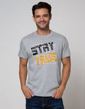 T Zone Short Sleeve T-Shirt Print Theme Statement Stay True