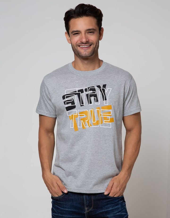 T Zone Short Sleeve T-Shirt Print Theme Statement Stay True