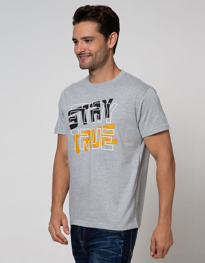T Zone Short Sleeve T-Shirt Print Theme Statement Stay True