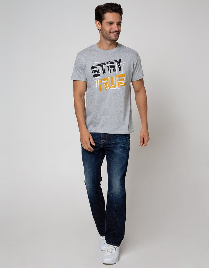 T Zone Short Sleeve T-Shirt Print Theme Statement Stay True