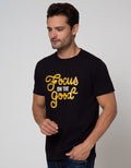 T Zone Short Sleeve T-Shirt Print Theme Statement Focus On The Good