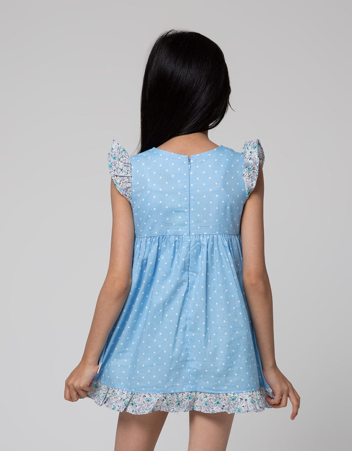 Little M Short Sleeve Midi Dress Floral Bunny