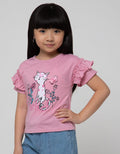 Little M Short Sleeve T-Shirt Ruffle Perfect Day Cat