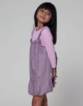 LS MIDI DRESS WOVEN