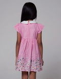 Little M Short Sleeve Midi Dress Tangan Puff Print Bunga