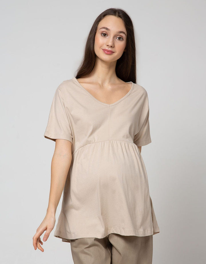 St. Yves Mom Short Sleeve T-Shirt Basic Knit Mom