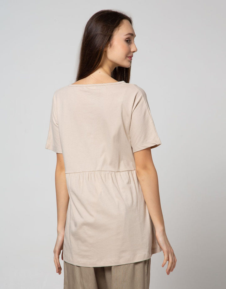 St. Yves Mom Short Sleeve T-Shirt Basic Knit Mom