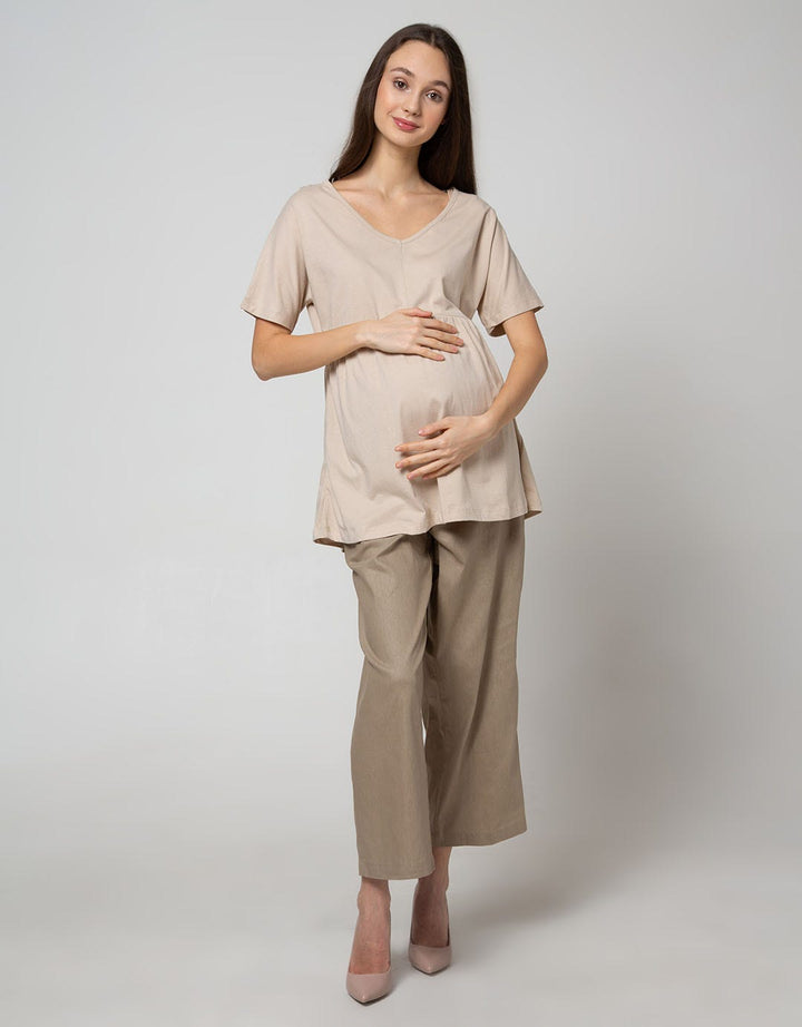 St. Yves Mom Short Sleeve T-Shirt Basic Knit Mom