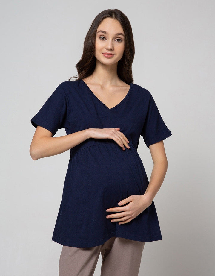 St. Yves Mom Short Sleeve T-Shirt Basic Knit Mom