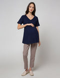 St. Yves Mom Short Sleeve T-Shirt Basic Knit Mom
