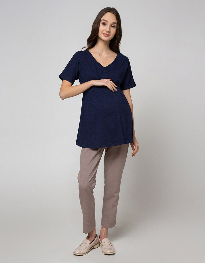 St. Yves Mom Short Sleeve T-Shirt Basic Knit Mom