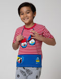 Little M Short Sleeve T-Shirt Stripe Animal Nautical Flip