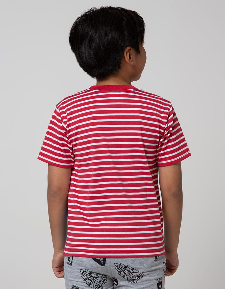 Little M Short Sleeve T-Shirt Stripe Animal Nautical Flip