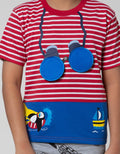 Little M Short Sleeve T-Shirt Stripe Animal Nautical Flip