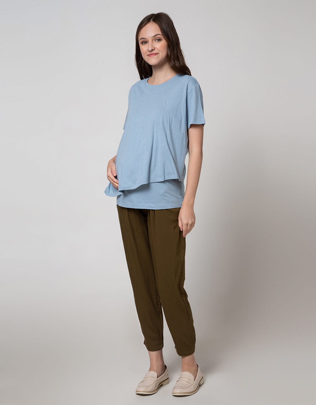 St. Yves Mom Short Sleeve T-Shirt Nursing Top 