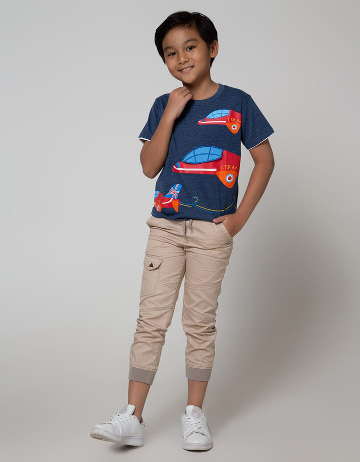 Little M Short Sleeve T-Shirt Aplikasi Pesawat