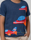 Little M Short Sleeve T-Shirt Aplikasi Pesawat