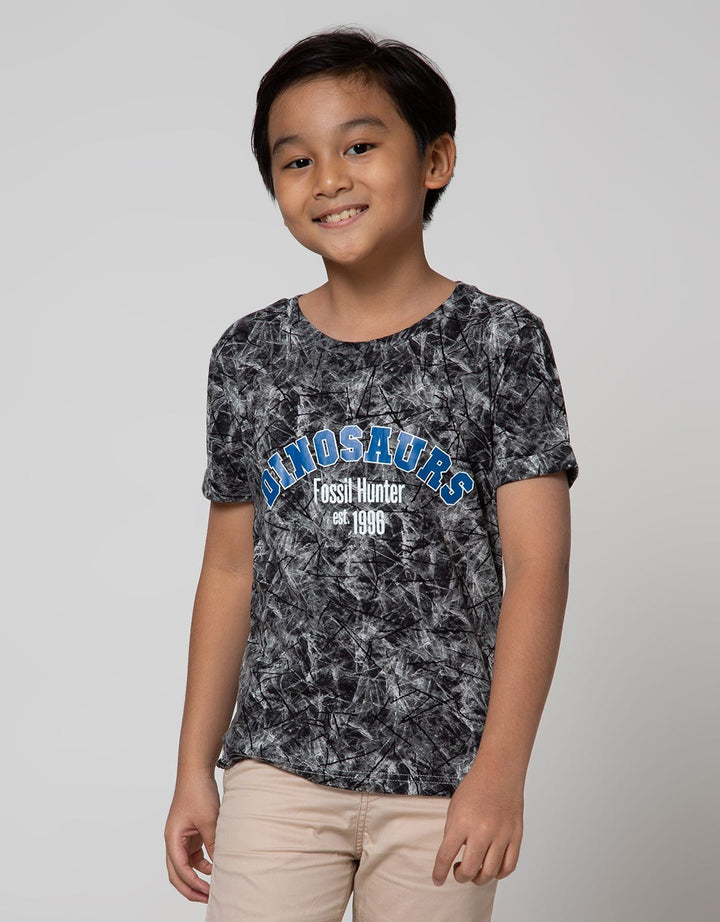 Little M Short Sleeve T-Shirt Tie Dyed Dinosaur