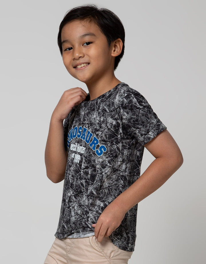 Little M Short Sleeve T-Shirt Tie Dyed Dinosaur