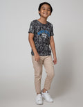 Little M Short Sleeve T-Shirt Tie Dyed Dinosaur