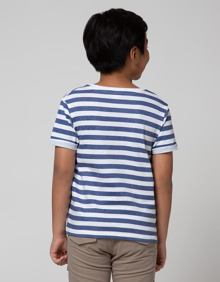 Little M Short Sleeve T-Shirt Stripe Dino