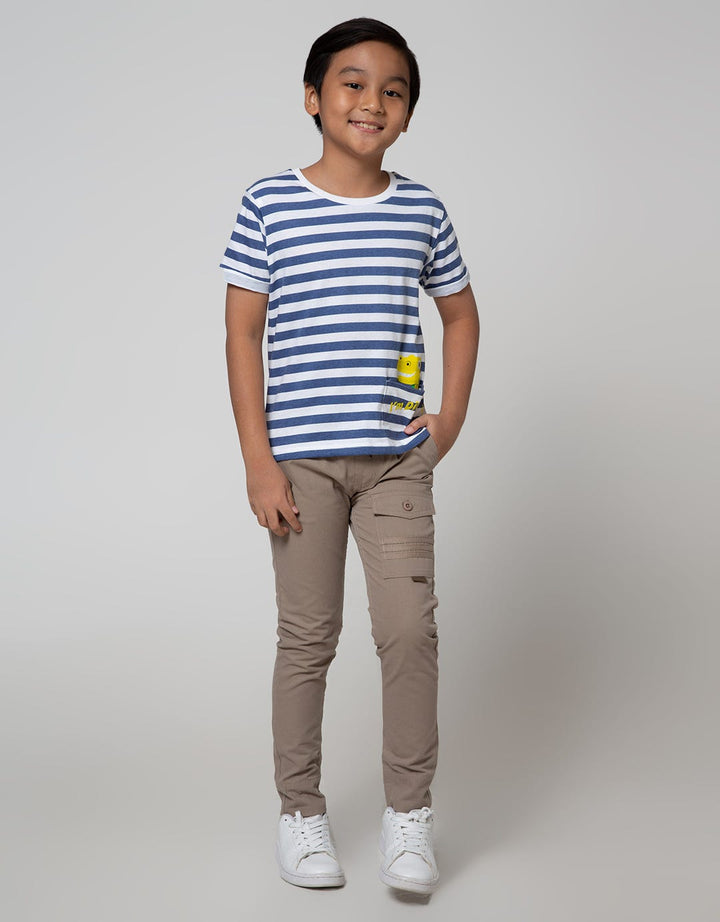 Little M Short Sleeve T-Shirt Stripe Dino
