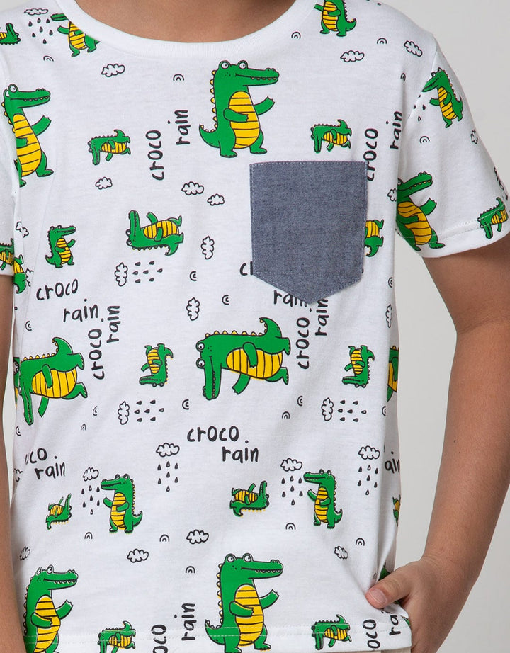 Little M Short Sleeve T-Shirt Croco