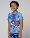 Little M Short Sleeve T-Shirt Tie Dyed Summer Shark